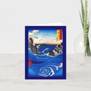 Art. van Hiroshige van de Stroomversnelling van Kaart