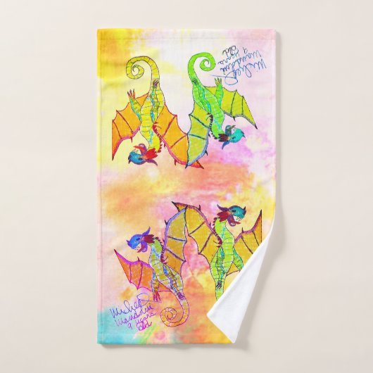 Art van Micheal Dragons Hand Towel Handdoek (Handdoek)