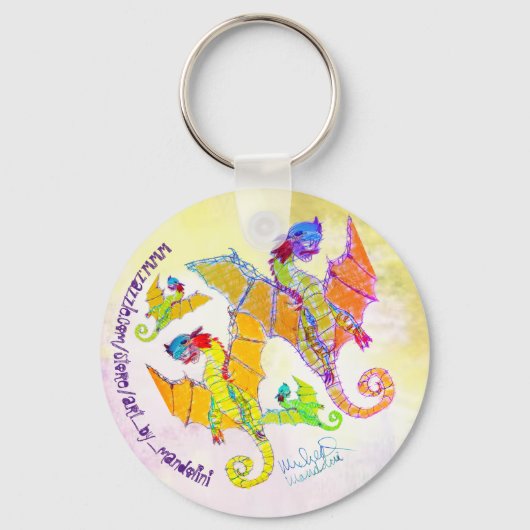 Art van Micheal Raglan Dragon Sleutelhanger (Voorkant)