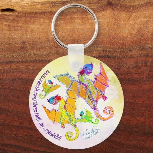 Art van Micheal Raglan Dragon Sleutelhanger (Voorkant)