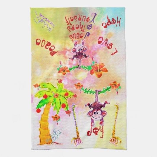 Art van Micheal Zion Joy Kitchen Towels Theedoek (Verticaal)