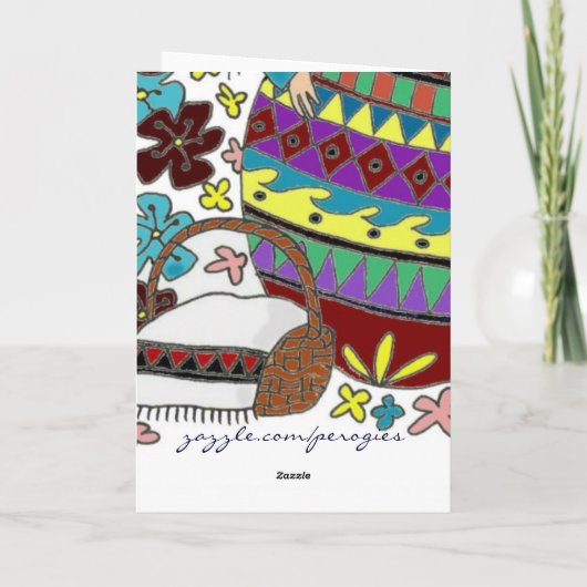 Art. van Pysanka van de Ochtend van Pasen het Feestdagen Kaart (Achterkant)