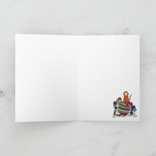 Art. van Pysanka van de Ochtend van Pasen het Feestdagen Kaart (Binnen)