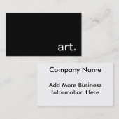 Art Visitekaartje (Voorkant / Achterkant)