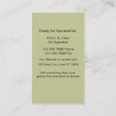 Art-Visitekaartjes voor beoordeling Visitekaartje (Achterkant)