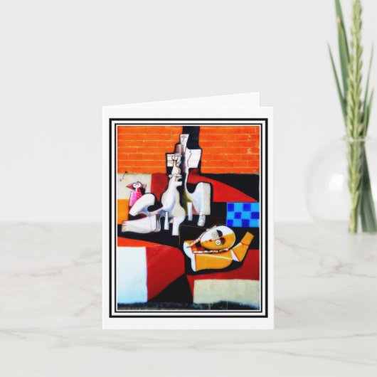 Art Wall at Orgosolo, Sardinië #10 Kaart (Voorkant)