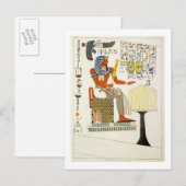Art Wall van de Tombs of the Kings of Thebes , dis Briefkaart (Voorkant / Achterkant)