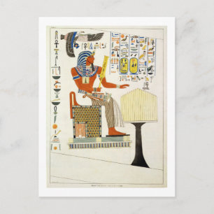 Art Wall van de Tombs of the Kings of Thebes , dis Briefkaart