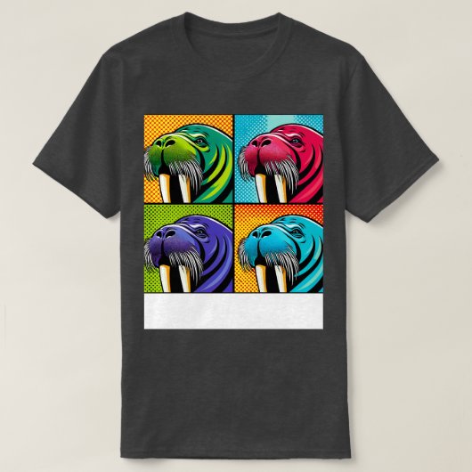 Art Walrus T-shirt Mariene Zoogdier Verklaring (Design voorkant)