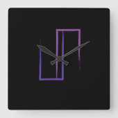 ART-wandklok Vierkante Klok (Voorkant)