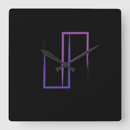 ART-wandklok Vierkante Klok (Voorkant)