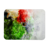 Art Waterverf Parrot Green Paraket Gift Magneet (Horizontaal)