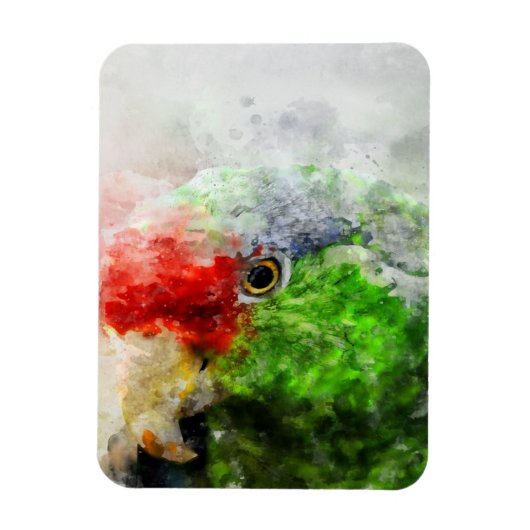Art Waterverf Parrot Green Paraket Gift Magneet (Verticaal)