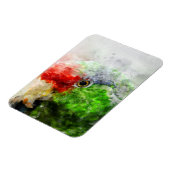 Art Waterverf Parrot Green Paraket Gift Magneet (Linkerzijde)
