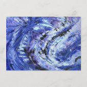 Art Wedding Reception Blue Informatiekaartje (Achterkant)