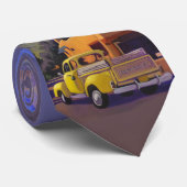 Art West Designer-Stropdas - Een gele truck op Tao Stropdas (Opgerold)