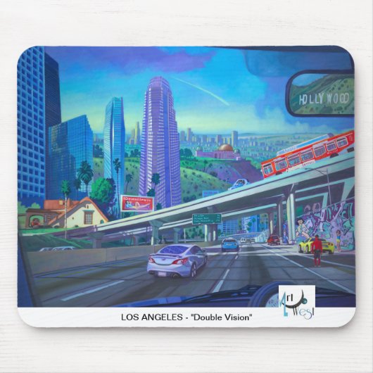 Art West MOUSEPAD - Los Angeles Double Vision Muismat (Voorkant)
