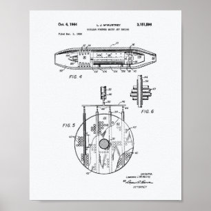 Art White Paper 1959 van de Nuclear Water Jet Engi Poster