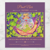 Art Wine Label "Mighty Winemaker" Wijn Etiket (Enkel label)