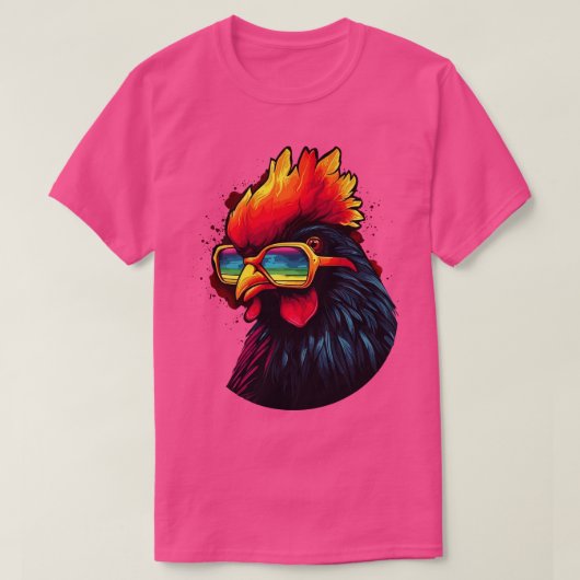 Art Zonnebril Kip Cadeaus Grappige Kip 4 T-shirt (Design voorkant)