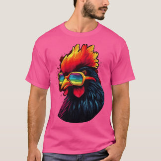 Art Zonnebril Kip Cadeaus Grappige Kip 4 T-shirt