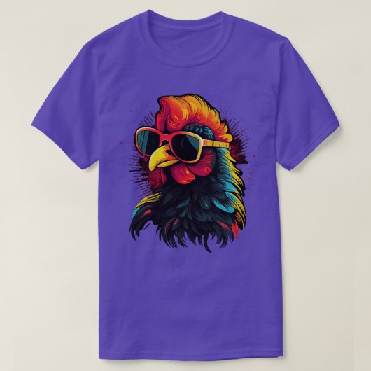 Art Zonnebril Kip Cadeaus Grappige Kip 5 T-shirt (Design voorkant)