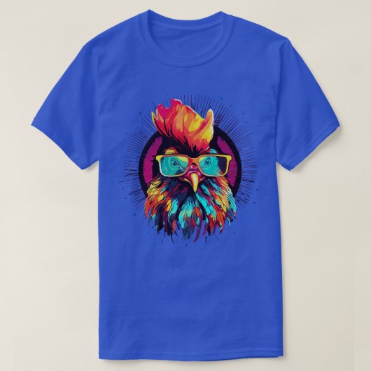 Art Zonnebril Kip Cadeaus Grappige Kip T-shirt (Design voorkant)