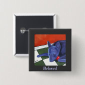 Artbyshel - Beloved Vierkante Button 5,1 Cm (Voorkant /achterkant)