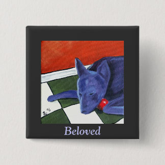 Artbyshel - Beloved Vierkante Button 5,1 Cm