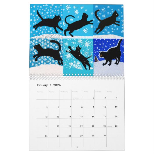 Artcats 2025 kalender (Jan 2026)
