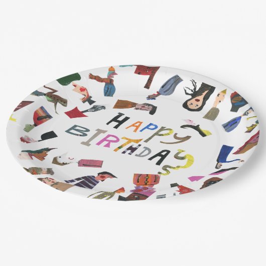 ARTCHER GELUKKIGE VERJAARDAG PAPIEREN BORDJE (Gekanteld)