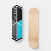 ArtCore-Skateboards/ Big Logo BLUE Persoonlijk Skateboard (Voorkant)