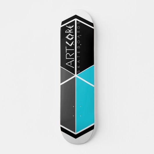 ArtCore-Skateboards/ Big Logo BLUE Persoonlijk Skateboard (Voorkant)