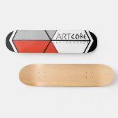 ArtCore-Skateboards/ Big Logo RED Persoonlijk Skateboard (Horizontaal)