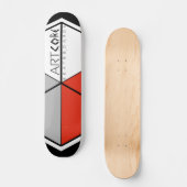 ArtCore-Skateboards/ Big Logo RED Persoonlijk Skateboard (Voorkant)