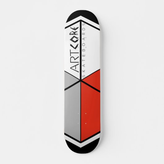 ArtCore-Skateboards/ Big Logo RED Persoonlijk Skateboard (Voorkant)