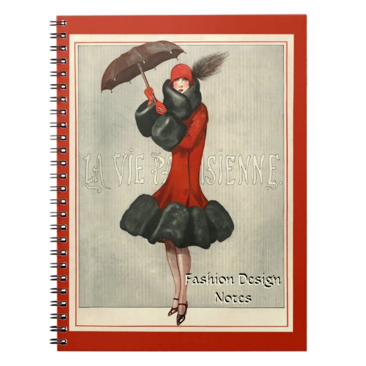 ArtDeco 20's Flapper/Fashion Illustration Notebook Notitieboek (Voorkant)