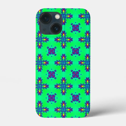 Artdeco Bloemen in Retro Stijl Case-Mate iPhone Case (Achterkant)