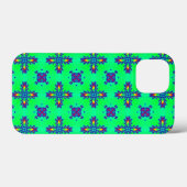 Artdeco Bloemen in Retro Stijl Case-Mate iPhone Case (Achterkant (horizontaal))
