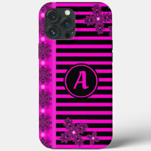 Artdeco bloemen in retro stijl met monogram Case-Mate iPhone case