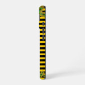 Artdeco bloemen in retro stijl met monogram iPhone 16 hoesje (Linkerkant)