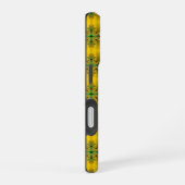 Artdeco bloemen in retro stijl met monogram iPhone 16 hoesje (Rechterkant)