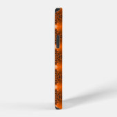 Artdeco bloemen in retro stijl met monogram iPhone hoesje (Rechterkant)