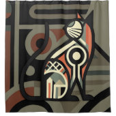ArtDeco Cat Douchegordijn (Voorkant)