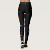Artdeco Flames in regenboogstijl Leggings (Achterkant)