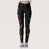 Artdeco Flames in regenboogstijl Leggings (Voorkant)