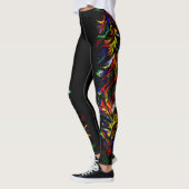 Artdeco Flames in regenboogstijl Leggings (Links)