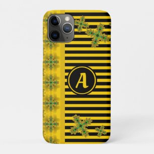 Artdeco Flowers in Retro Style with monogram Case-Mate iPhone Case