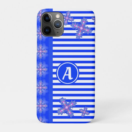 Artdeco Flowers in Retro Style with monogram Case-Mate iPhone Case (Achterkant)
