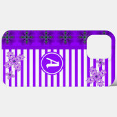 Artdeco Flowers in Retro Style with monogram Case-Mate iPhone Case (Achterkant (horizontaal))